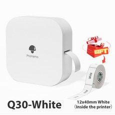 PHOMEMO Q30 BLUETOOTH 열전사 라벨 프린터 날짜 DIY 라벨용 포켓 스티, 3) White Q30 Printer, 1개