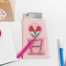 방과후 학교 어버이날 학급활동 보석십자수 카네이션 봉투 만들기 늘봄교실 돌봄교실, 빨강(LOVE)