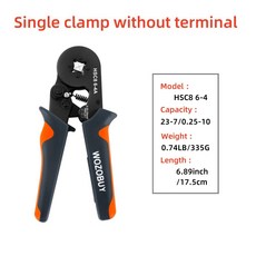 페럴 압착 도구 23 WOZOBUY 펜치 커넥터용 케이블 조정 키트 사각형 클립 래칫 자체 AWG, 02 6-4 Pliers