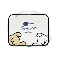 테크니스트 X Maltese 몰티즈 콜라보 스포츠 멀티 파우치 가방 TNB65150, 1개, 화이트