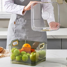 CKLIVING 물빠지는 다용도 싱크볼 플라스틱 설거지통 야채 채소 배수형, 그린골드, 1개