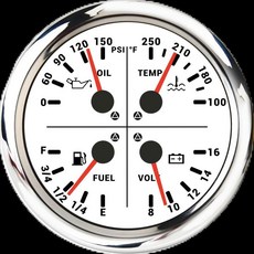 디지털 유압계 수온계 연료계 전압계 해양 보트 자동차 다기능 계기, 4. PSI WS, 기본