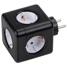 chunha PowerCube V2 5孔原創延長線, 77mm, 黑色, 1個