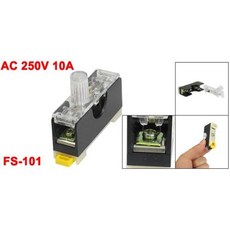 【台灣物聯科技】 FS-101保險絲座帶燈顯示熔斷器座導軌型電流10A, 1個, 含稅（打統編請備注）