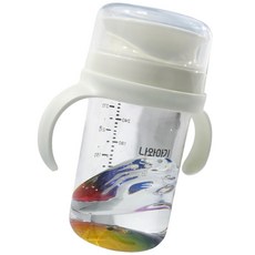 흘림방지 자기주도 유아용 트레이닝컵 무지개컵, 240ml, 1개, 아이보리