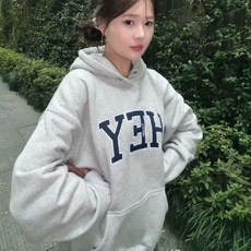 투니스 여성 심플 프린팅 데일리 후드 티셔츠