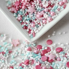 데코야 슈가스프링클 트윙클 슈가스프링클 핑크믹스 (화려한/베이킹/토핑/재료), 1kg, 1개