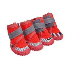 강아지 신발 여름 샌들 사계절 벨크로 메쉬 XS, 1개, D. 주황색