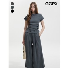 GGPX 오프숄더 웨이스트 티 앤 팬츠 셋업 (GQ5ST018F)