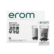 [이롬] 황성주 검은콩무가당두유 190ml x 80팩, 80개