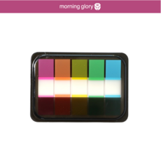 모닝글로리 팝업 인덱스 테이프 접착식 필름 메모 스티커, 1개, 5매, 혼합색상