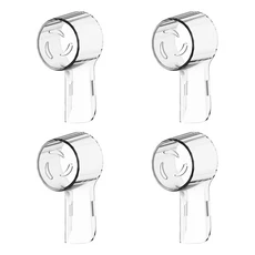 브라운 구강 B 교체 헤드 및 iO 시리즈 전동 칫솔 보호 장치와 호환되는 방진 커버 캡, 04 Clear-4 Pcs