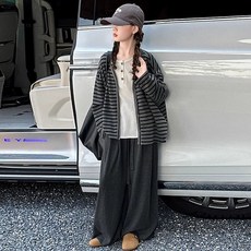 女童條紋開衫三件套