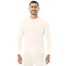 Indera 남성용 전통 롱 존스(Traditional Long Johns) 보온 속옷 상의_168882, Large, 천연_168882