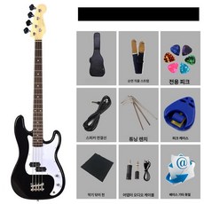 베이스 기타 초보자 앰프 패키지 연습용 재즈 연주용, 1개, pb 클래식 블랙, 기본 모델명/품번