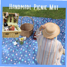 더해피 양면방수 매트 싱글 식탁 테이블 방수시트 소품, 양면방수매트(싱글), 체크(블루), 양면방수매트(싱글)_체크(블루), 1개