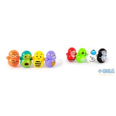 4入不倒翁 3D不倒翁公仔 兒童玩具, 1個