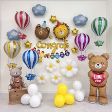 어린이날 풍선세트 열기구 데이지풍선세트 곰풍선 포토존 장식 어린이날가랜드, 1세트, 1. 곰 패밀리의 어린이날 1세트, 1. 곰 패밀리의 어린이날