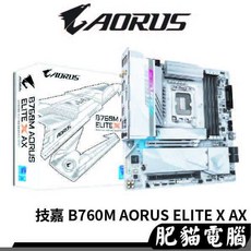 GIGABYTE 技嘉 B760M AORUS ELITE X AX DDR5 M-ATX 主機板, 1個