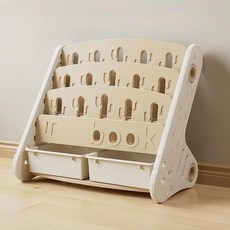 책장 수납장 그림책 선반 수납 바닥형 정리함, 1단, 2. Khaki B