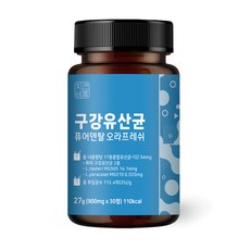 자연바름 구강유산균 구강 유래 특허 유산균 퓨어덴탈 오라프레쉬, 1개, 30정