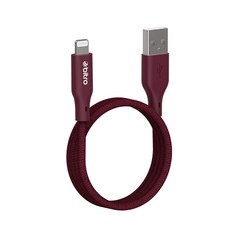 bitro USB A To Lightning PD編織充電線 120CM 3A 適用iPhone14 台灣製造, 黛煙紅, 1個