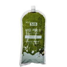 푸드젠마켓 SIB 선인 바질페스토 (바질53%) 1kg 냉동 (아이스박스+아이스팩포함) Frozen Basil Pasto, 1개