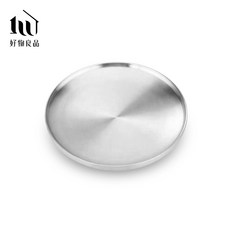 好物良品 304不鏽鋼雙層隔熱圓盤 防燙餐盤 堆疊收納, 1個, 直徑19cm