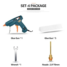핫멜트 접착제 총 단일 포장 SET-8 15 IN 1 도구 키트 실리콘 50W/OFF/150W 스위치 사용 11mm 스틱 순수 구