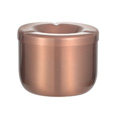 跨境不鏽鋼高級款帶蓋菸灰缸防飛灰家用酒店餐廳潮流家居定製LOGO, 1個, 玫瑰金:8cm