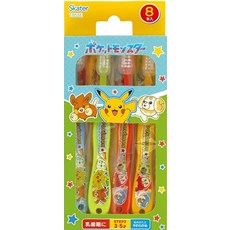 Skater 寶可夢兒童牙刷8入組 (3-5歲適用) 柔軟刷毛, 1套