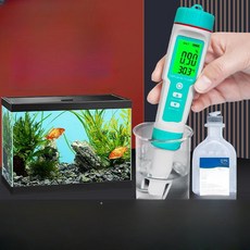 가정용 디지털 염도계 고정밀 해수어항 염분 측정기 PH 테스트 펜, 1개, 염도 밀도 비중계 5종 일체형