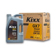 KIXX GX7 디젤 C2 C3 5W30 6L 디젤 엔진오일, KIXX GX7 디젤 C2/C3 5W30_6L, 1개