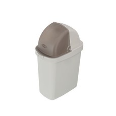 KEYWAY 聯府 中福星掀蓋垃圾桶 9L C6010 窄型垃圾桶 廁所 廚房 台灣製, 米灰色2入