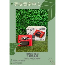 BOSS VE-2 Vocal Harmonist 人聲效果器，輕鬆創造豐富和聲，提升歌唱表現力