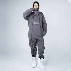 커플 스키복 점프수트 겨울 낚시복 보드복 일체형 스즈끼 빅사이즈 3XL 까지 남성 여성 방한복 등산복, XXL, 여성용 618 어드밴스드그레이