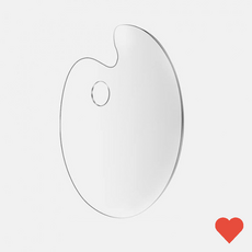 미술 팔레트 아크릴물감 투명 타원형