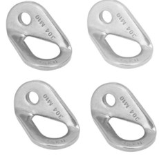 Chiffonade 25kN 클라이밍 볼트 행거 스테인리스 스틸 앵커 암벽 등반 래펠링 구조 장비 설치 10mm 볼트에 적합 (4개) 310697