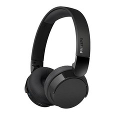 PHILIPS H3209 무선 헤드폰 온이어 블루투스 다이나믹 베이스 사운드 시그니처 클리어 콜 배터리 수명 25시 충전 부드러운 이어 컵 5.3 컴팩트한 디자인 라이트 다크, Dark Black