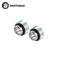 Bitspower-touch aqua G1/4 인치 7.5mm 익스텐더 피팅 워터 쿨링 키트 빌드 피팅 블랙 실버 화이트 2, 03 Silver (2pcs)