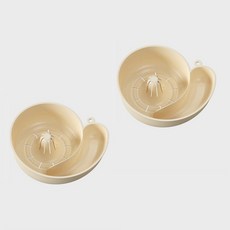 과일세척바구니 야채 세척볼 자동 과일세척 야채세척, 크림화이트 [2개], 기본 색상