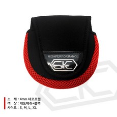 CK로드 스피닝릴 케이스 릴보관집 레드매쉬 릴커버 S M L XL 특대(전동릴), 1개