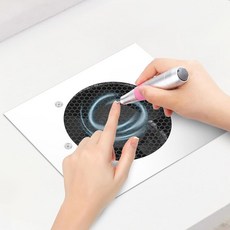 강력한 80W 네일 먼지 수집기 내장 테이블 책상 진공 청소기 전문 추출기 데스크탑 조용한 팬 아크릴 도구, Silver 80W Table Embedded Nail, 1개