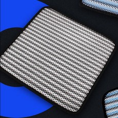 프 3D 매쉬 통풍 1인방석 자동차방석여름방석, 카이프 3D 매쉬 통풍 1인방석-블랙