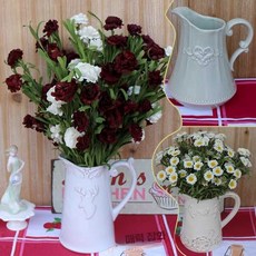 화이트화병 앤저그화병 인테리어소품 꽃병 화병 제품 주둥이 도자기화병, 1. 아이리스 화이트