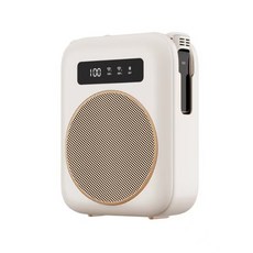 無線領夾式小蜜蜂擴音器教師專用上課麥克風大音量雙麥克風喇叭, 1個, 如圖, 【米白色】擴音器