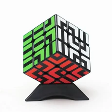 Z-큐브 미로 유형 3x3x3 매직 큐브 퍼즐 디지털 큐브 전문 매직 큐브 3x3 미로 장난감 어린이 소년 미로 유, 01 Black
