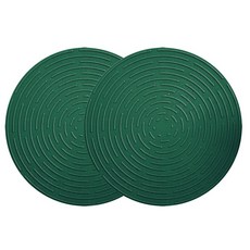 더하리 국산 실리콘 인덕션 보호매트 (1+1), 딥그린 25cm, 2개