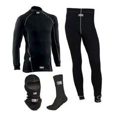 OMP FIRST 시리즈 레이싱 슈트 속옷 양말 FIA 인증 난연 헤드 커버, M, 양말 블랙(762)