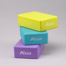 Fitek 瑜珈磚／環保瑜珈磚／高優質瑜珈用品／瑜珈塊〔三色可選〕 紫無logo, 紫無logo(圖中第三色)*1個, 1個